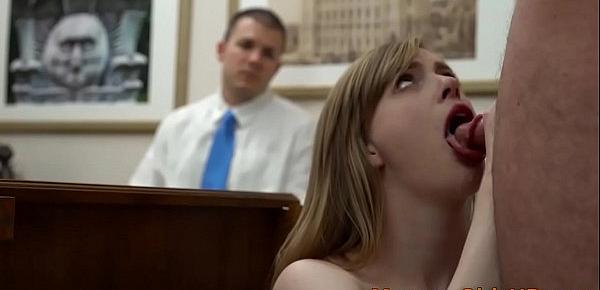  Mormon teen gagging on cock